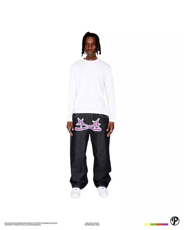 Pantalones vaqueros góticos con estampado Harajuku para hombre y mujer, Jeans de pierna ancha y cintura alta, ropa de calle de Hip Hop, Y2k, 2023