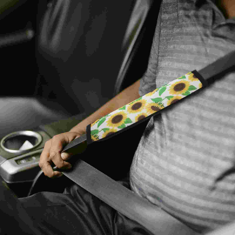 Autostoel Hoes Veiligheidsgordel Kussen Decor Zonnebloem Accessoires Pads Voor Volwassenen Versieren