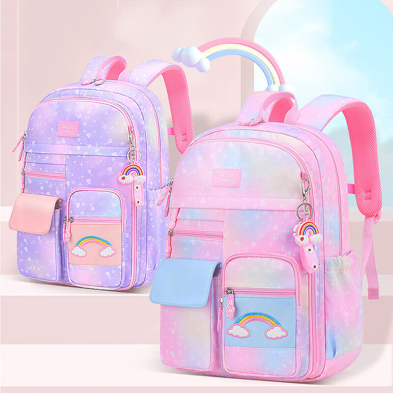 Cute School Bags for Children, Mochila Escolar Primária, Satchel for Kids, Book Bag, Princess Schoolbag, 2 tamanhos