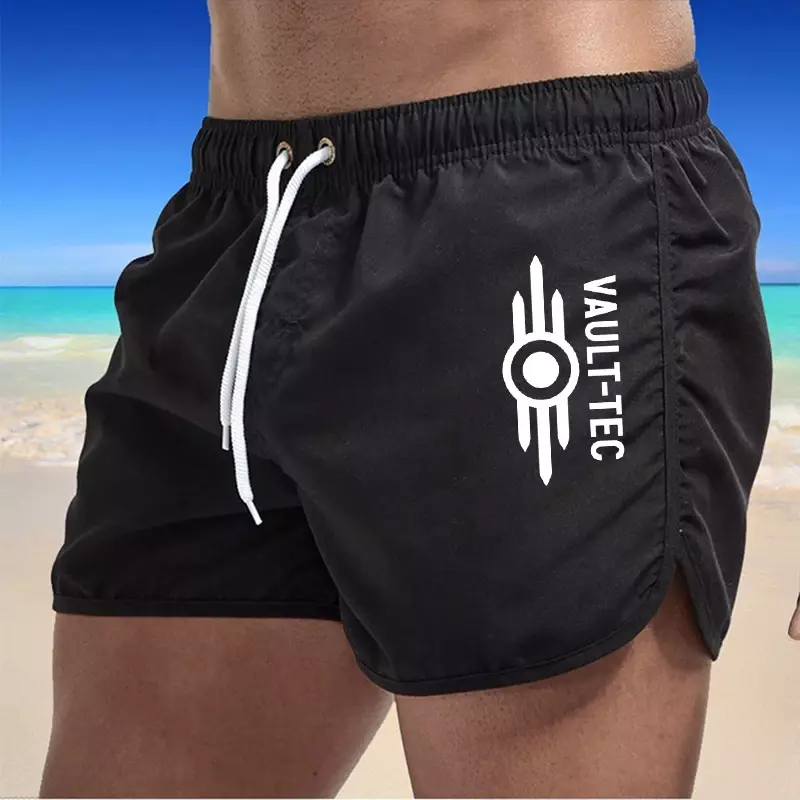 Shorts de praia confortável e respirável masculino, shorts casuais de verão, shorts esportivos de basquete na moda, shorts fitness masculino