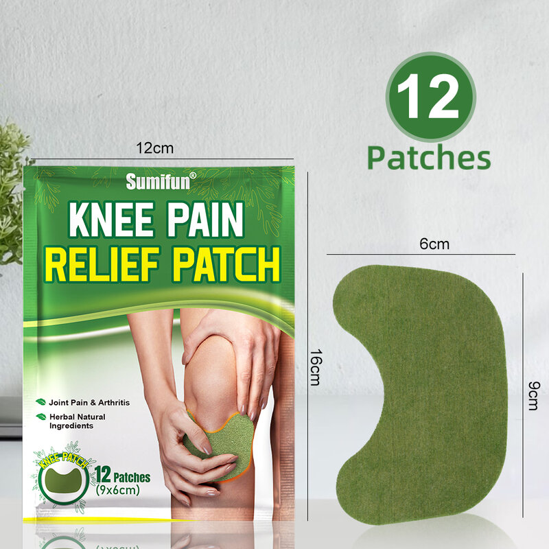 12/24/48pcs Sumifun Knee Plaster Wormwood Extract Knee Joint Ache Pain Relieving Rheumatoid Arthritis Sprains Patch K04601