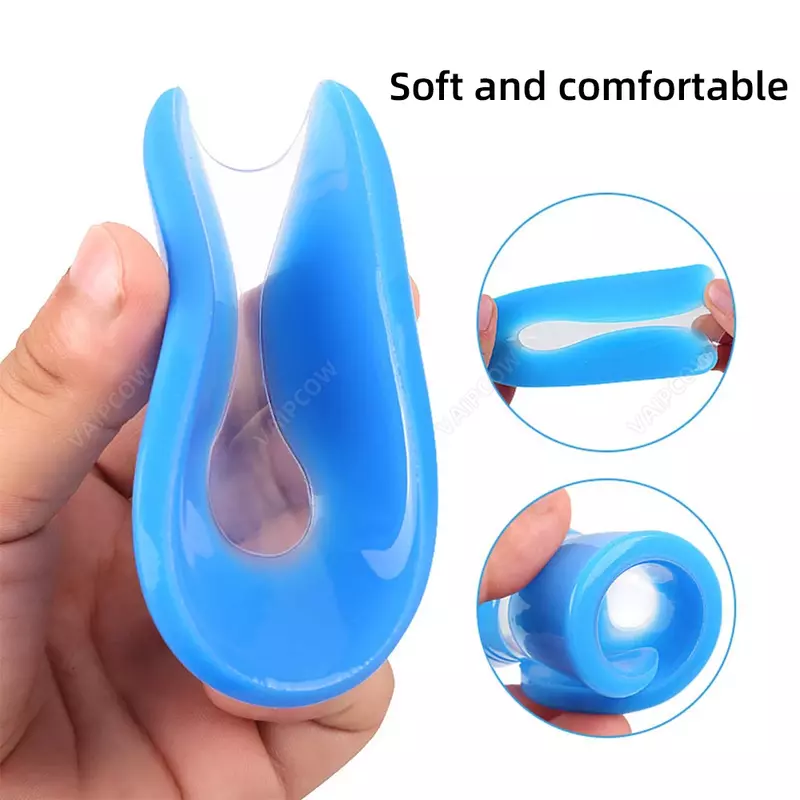 Silicone Gel Insoles Heel Cushion Soles Relieve Foot Pain Plantar Fasciitis Protectors Spur Support Shoe Pad Feet Care Inserts