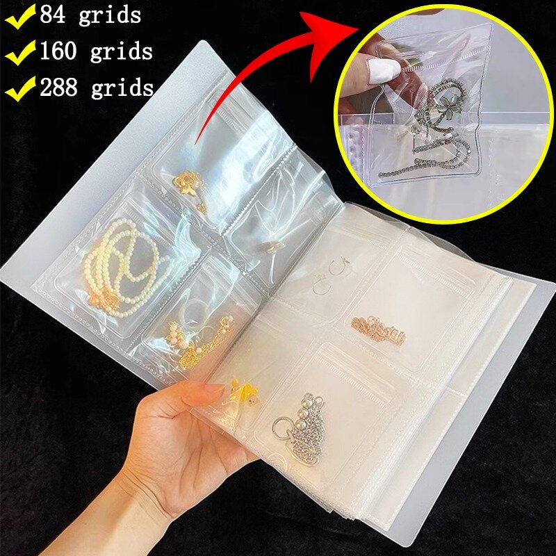 Transparent Jewelry Storage Book Small Things PVC Bag Bracelet Rings Anti Scratch Bags Ornaments Simple Pouch Jewelry Packaging