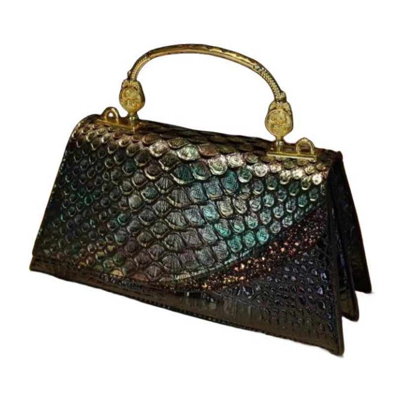 Женские дизайнерские сумки через плечо, сумка-мессенджер через плечо Y2k вечерние, Высококачественная многофункциональная текстура в стиле ретро с изображением рыбьей чешуи
