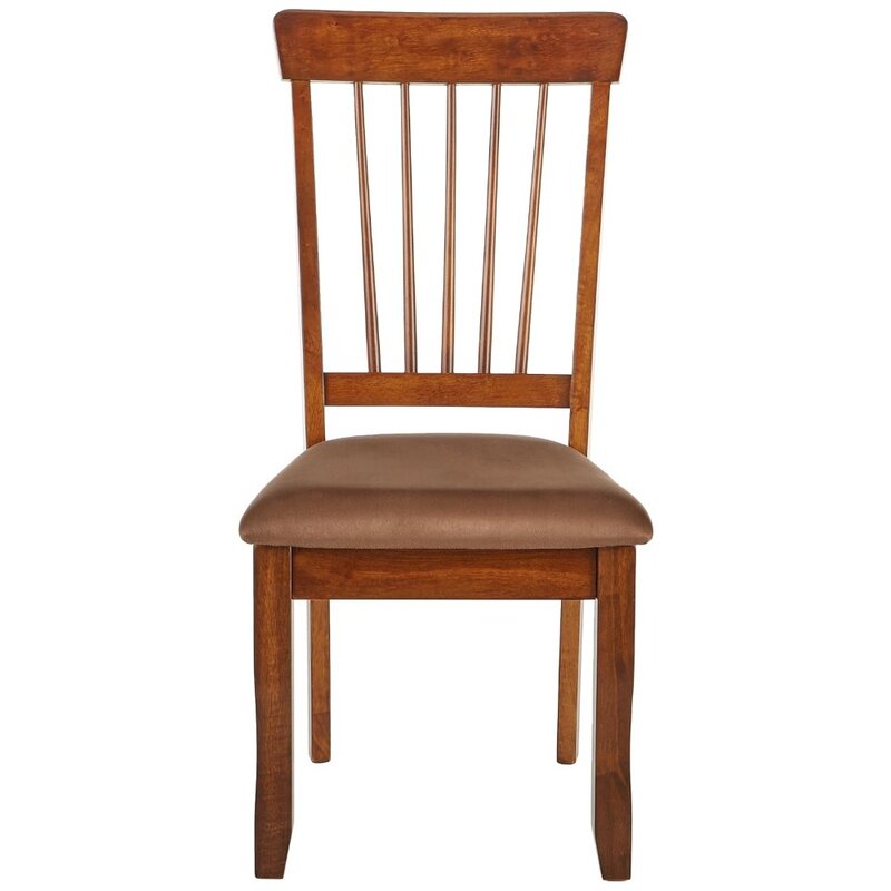 Berringer sedia da pranzo rustica da 18 "con cuscini, 2 conteggi, marrone