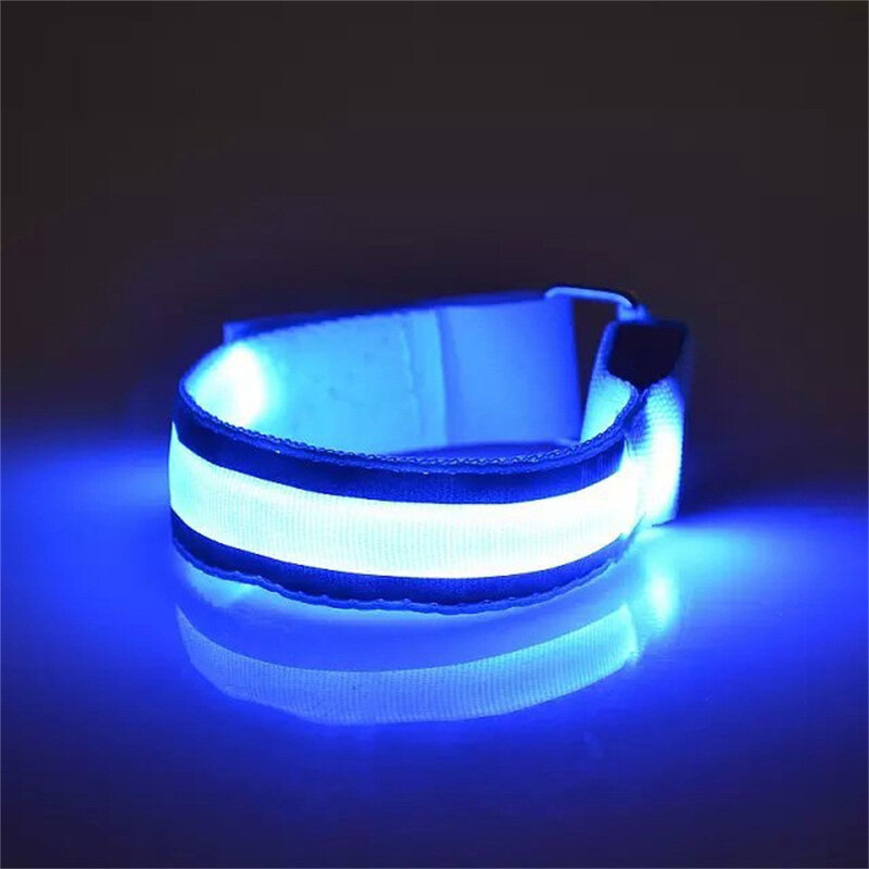 New Arm Warmer Belt Bike LED Armband LED Safety Sports Reflective Belt Strap Snap Wrap Arm Band Armband Dropshipping