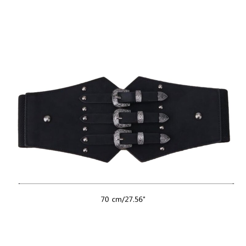 حزام الخصر على شكل سلسلة حزام زي أيدول لفستان ملفوف وحزام عريض N7YD