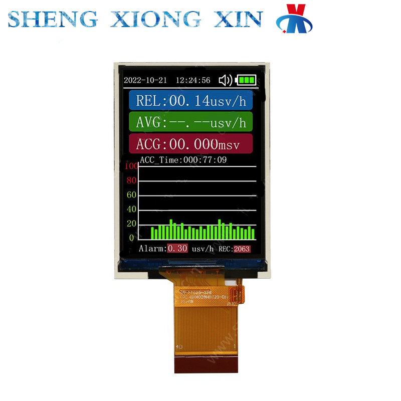 1 pz rilevatore di radiazioni nucleari schermo LCD 240 * 320SPI Display HD a colori TFT da 2.8 pollici