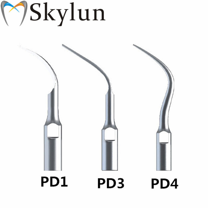 Puntas de escalador ultrasónico Dental, 5 piezas, PD1, PD3, PD4, se adapta a SATELEC UDS, NSK, pieza de mano, blanqueamiento Dental aprobado por la CE