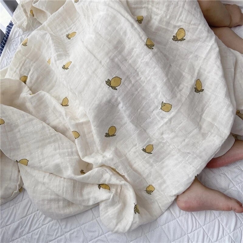 Couvertures pour bébé nouveau-né, 100% coton biologique, couches en mousseline, couvertures imprimées