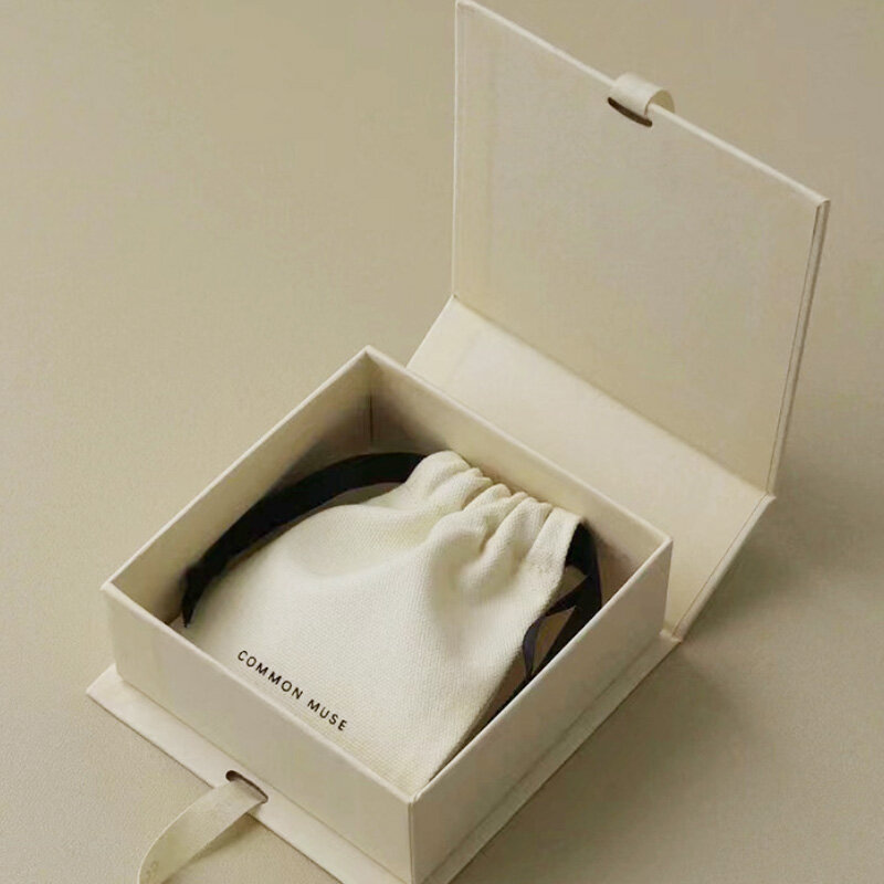 Custom Logo Cotton Gift Bags, Sew Muslin Shopping Dust Sack, Maquiagem Jóias Pouches, 5x7cm 7x9cm 11x14cm 15x20cm