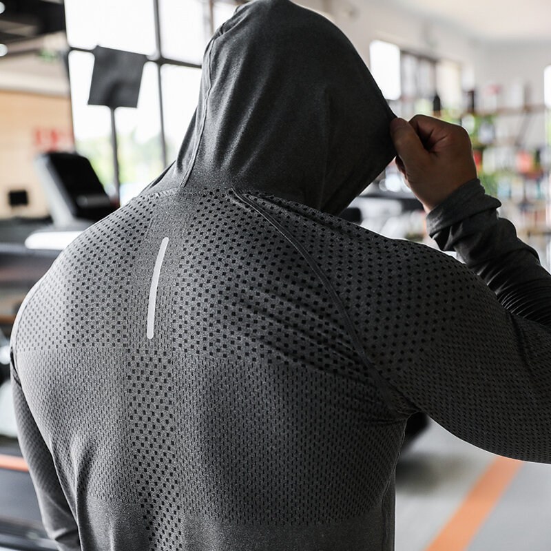 Heren Fitness Trainingspak Hardloopsport Hoodie Gym Joggers Outdoor Workout Shirts Met Capuchon Tops Kleding Spiertraining Sweatshirt