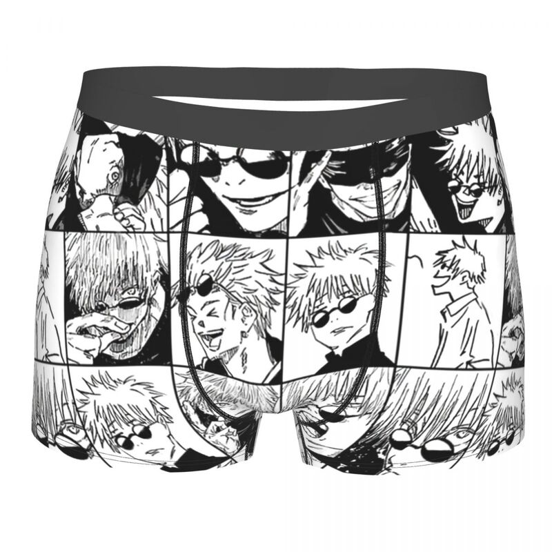 Jujutsu Kaisen,Gojo Satoru Manga Collage Unterhose Breathbale Höschen Männliche Unterwäsche Druck Shorts Boxer Briefs