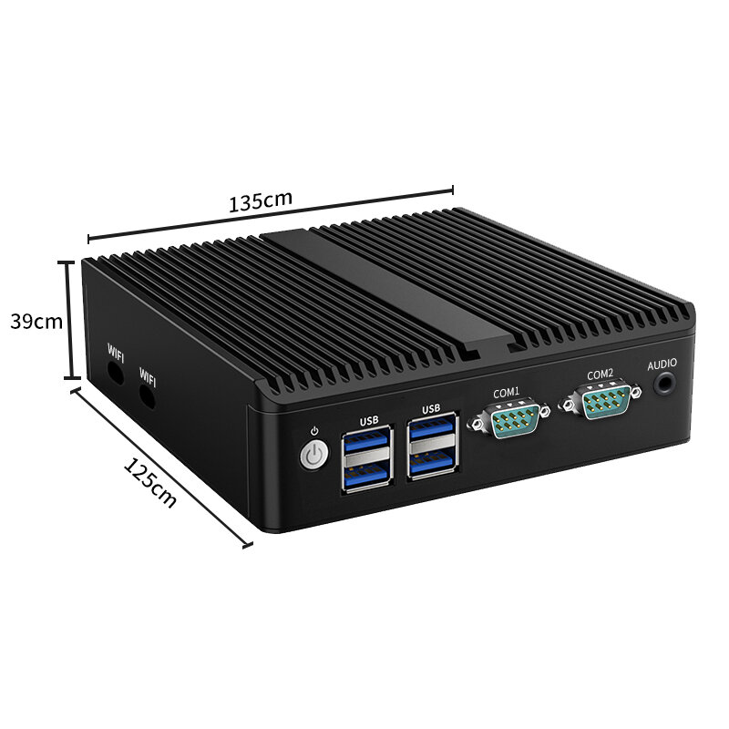 BKHD Server Mini tanpa kipas Celeron tanpa kipas N5105 N4500 cocok untuk industri IoT mesin visi DAQ 2LAN RS232/485