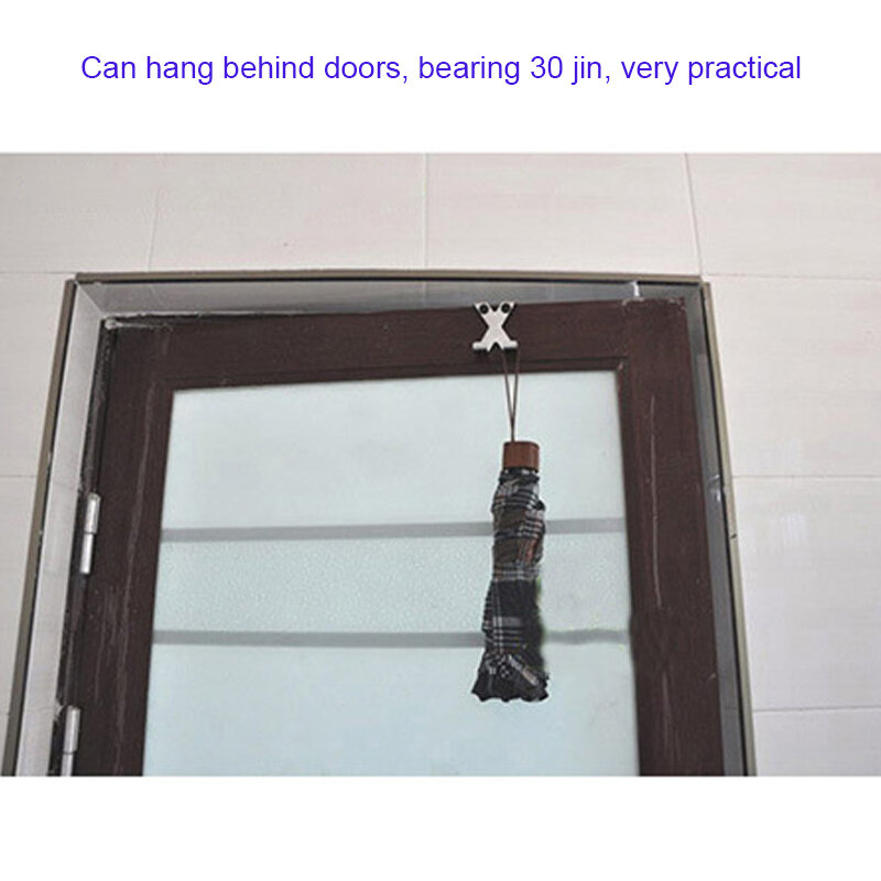 1~10PCS Stainless Steel Door Hooks Hanging Kitchen Cabinet Clothes Hanger On Door Back Type Strong Practical Home Accessories