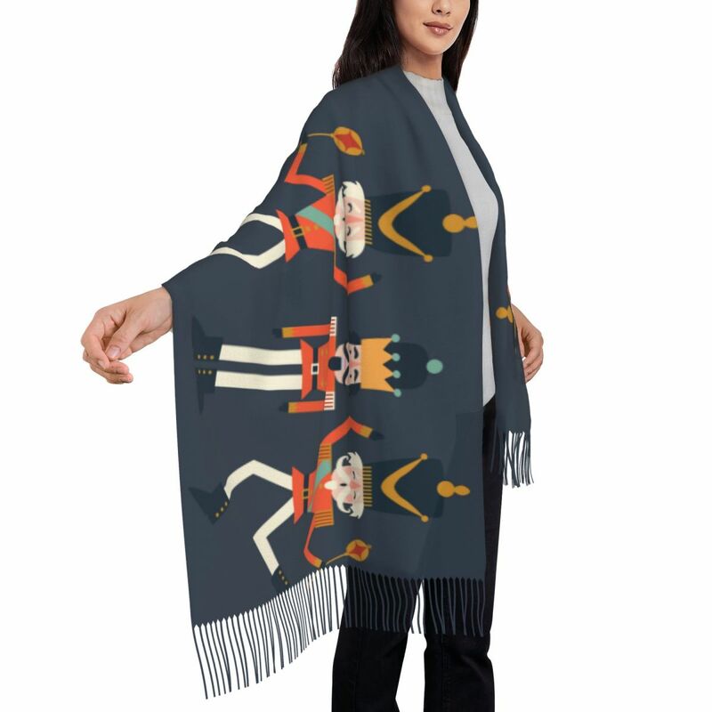 Украшение для орехов, Рождественский шарф для женщин и мужчин, роскошная зимняя Осенняя шаль
