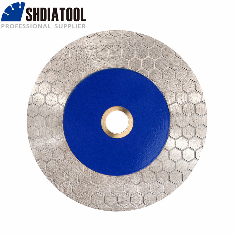 SHDIATOOL 1 шт. 105/115/125 мм Алмазная шлифовальный режущий диск двухсторонняя Шестигранная гранитная керамическая мраморная угловая шлифовальная машина