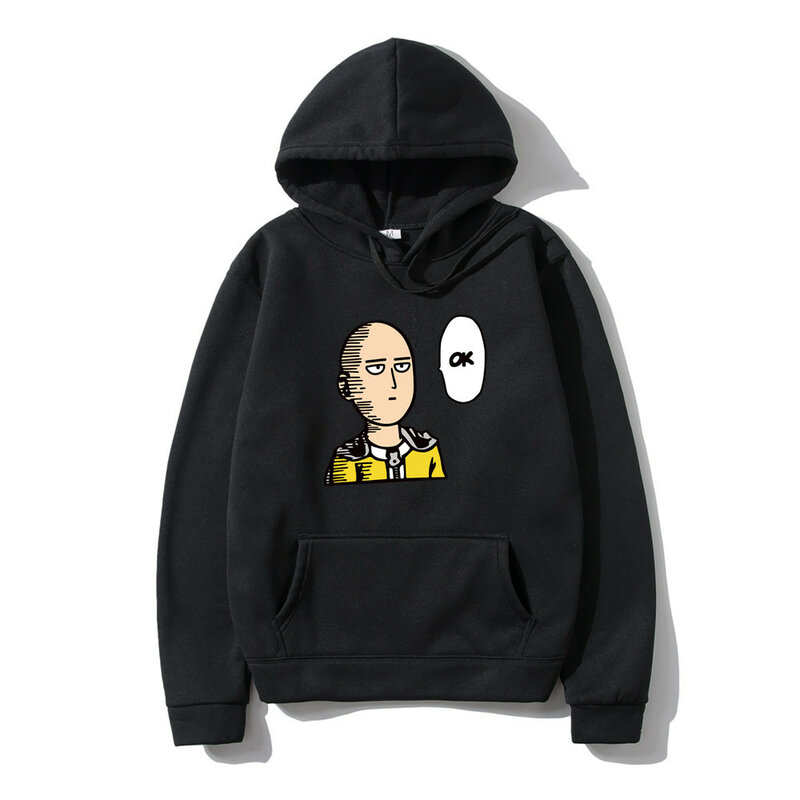Japanese Anime One punch Men's Hoodie Men's and Women's Fashion Simple Sweatshirt Autumn and Winter Street Trend Large Hoodie