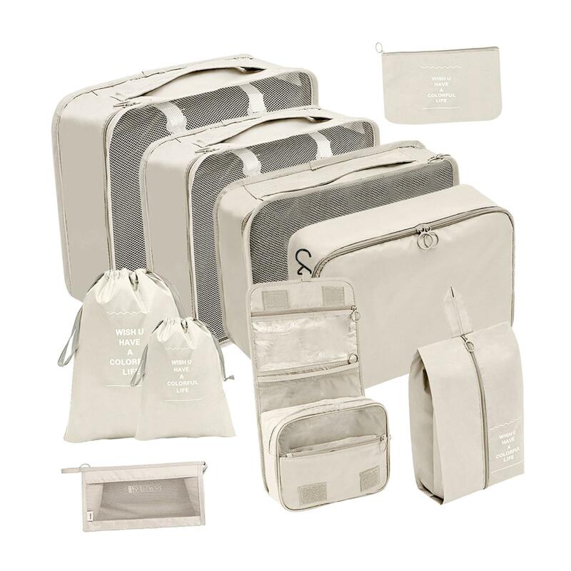 10 шт. портативные упаковочные кубики, портативные сумки для багажа, дорожные сумки-тоут, чемодан