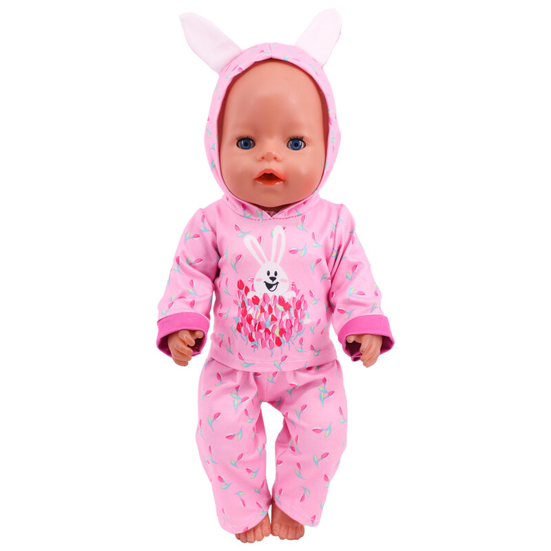 2 шт./компл. = рубашки + брюки, Одежда для кукол, аксессуары для новорожденных, 43 см, товары и 18-дюймовые американские куклы, игрушки для девочек и нашего поколения