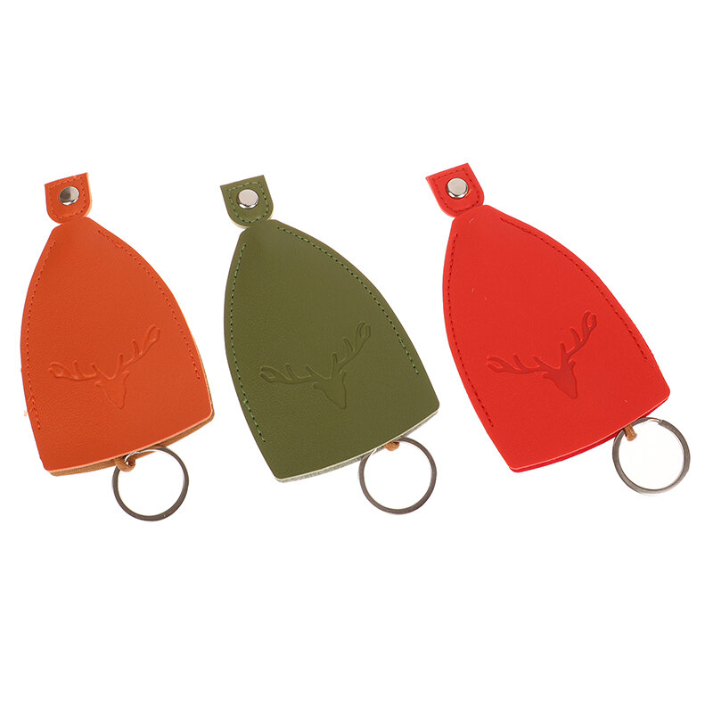 Porte-clés de poche en cuir PU côtelé mignon, boîte à clés Elk de Noël, étui à clés pour porte-clés en cuir HTML, 1PC
