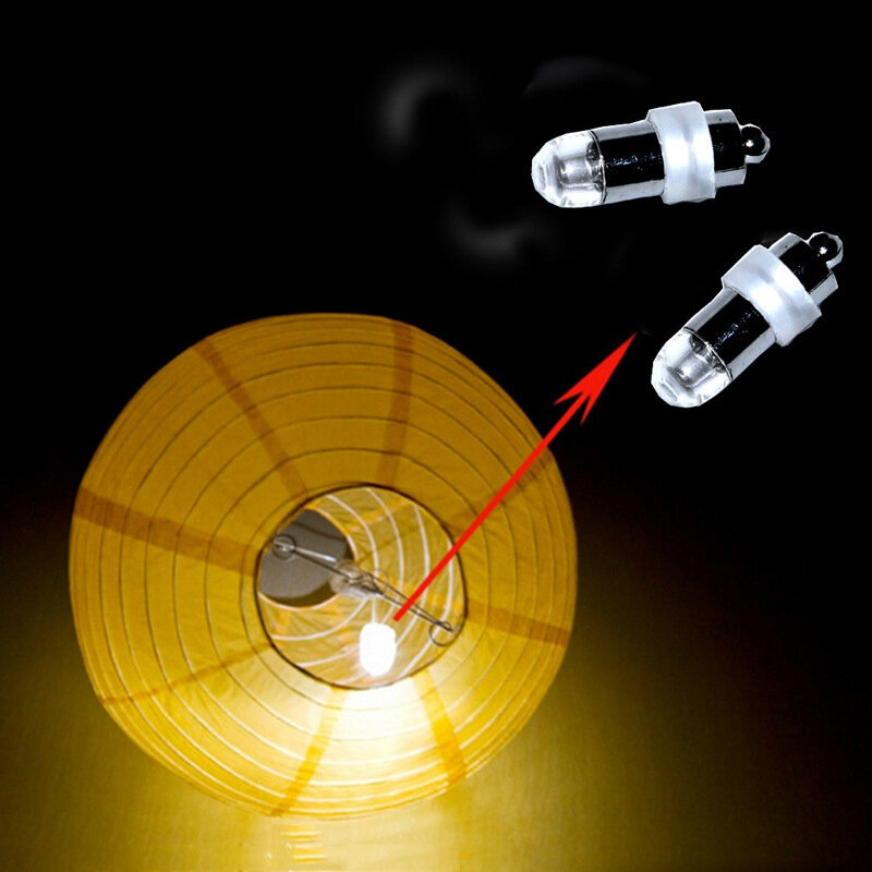 10 szt. Niemrugających Mini lampek LED z bateriami do balonów lampiony papierowe kwiatowa dekoracja imprezowa wodoodporna