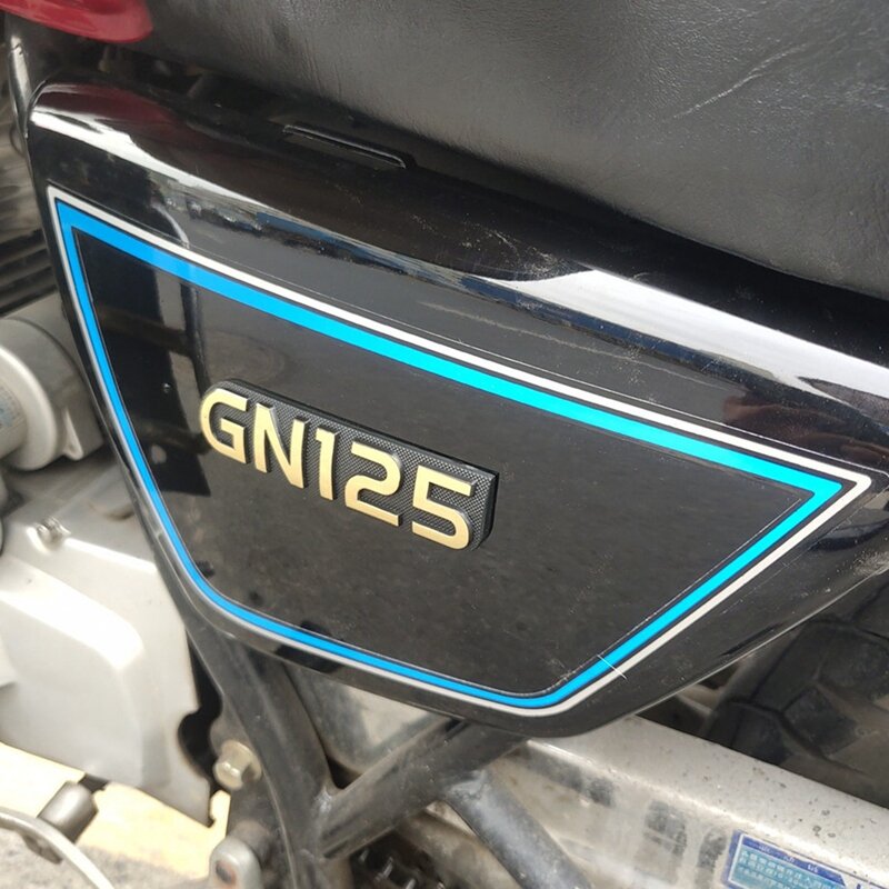 Cubierta lateral para batería de motocicleta, paneles de cubiertas laterales para Suzuki GN125 GN 125, color negro