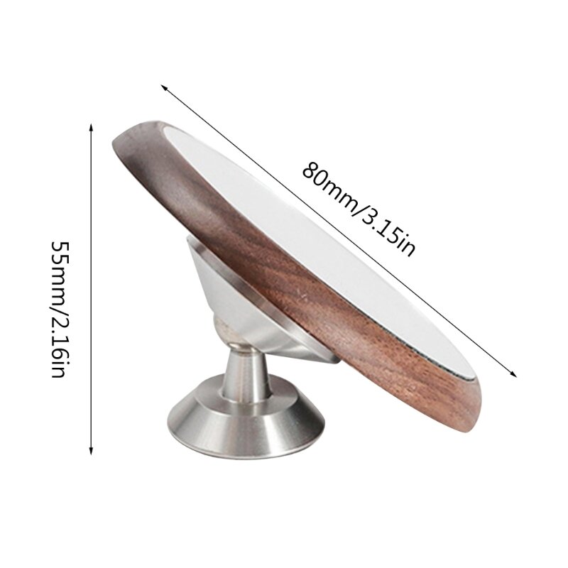 Lentille expresso miroir réfléchissant Observation du débit cafetière magnétique en bois 40JA