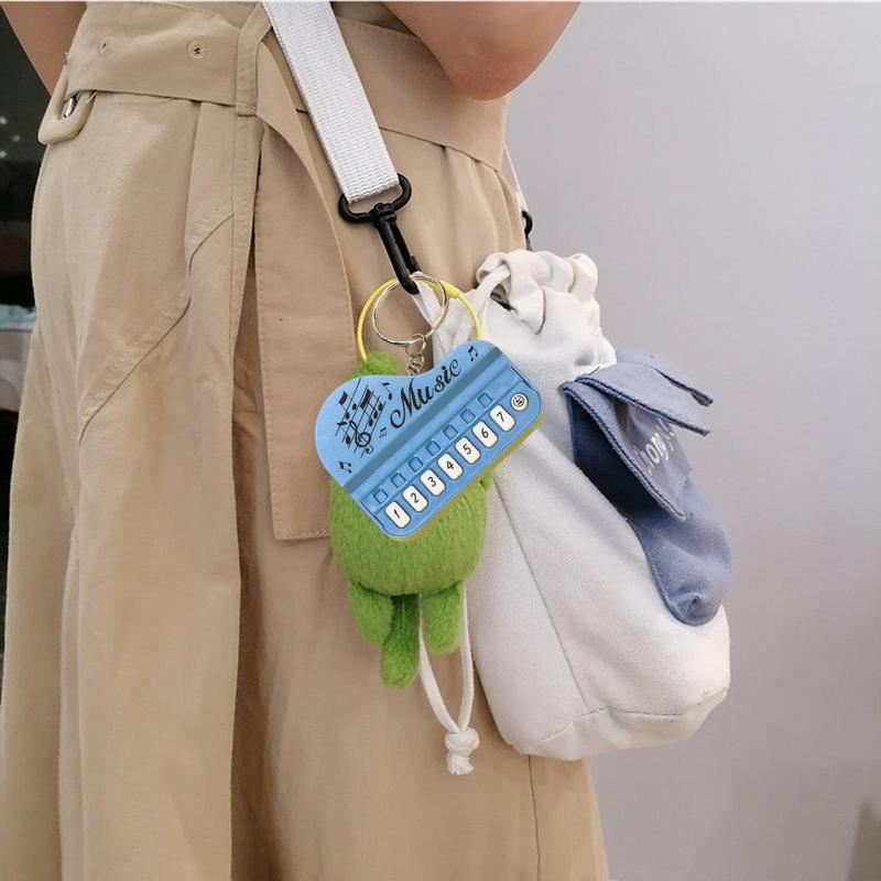Piano Keychain Toy Kids Playable Luminous Keyboard Piano Keyring Toy Musical Instrument Keychain Toy Gift For Kids Piano