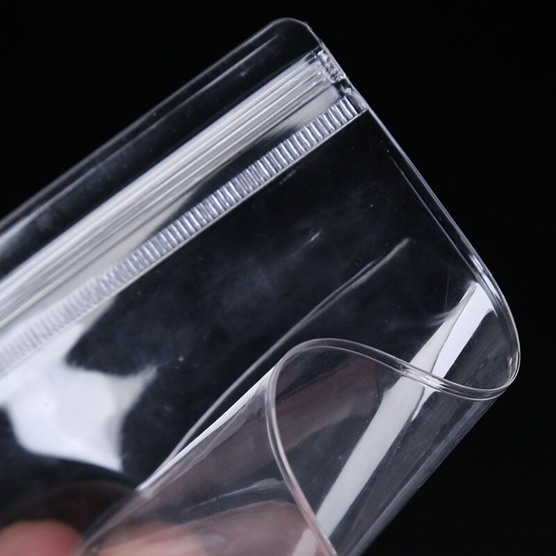 20Pcs Transparent PVC Schmuck Beutel Taschen Anti-Oxidation Zip-Lock Lagerung Tasche für Ohrring Halskette Armband Display Verpackung