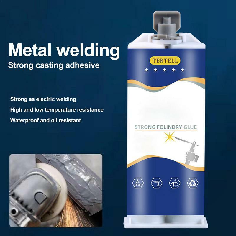 Płynny Metal spawanie wypełniacza do rur do naprawy zbiornika metalowego wypełniacza ze skrobakiem 85g odporna na wysokie temperatury naprawy metalu