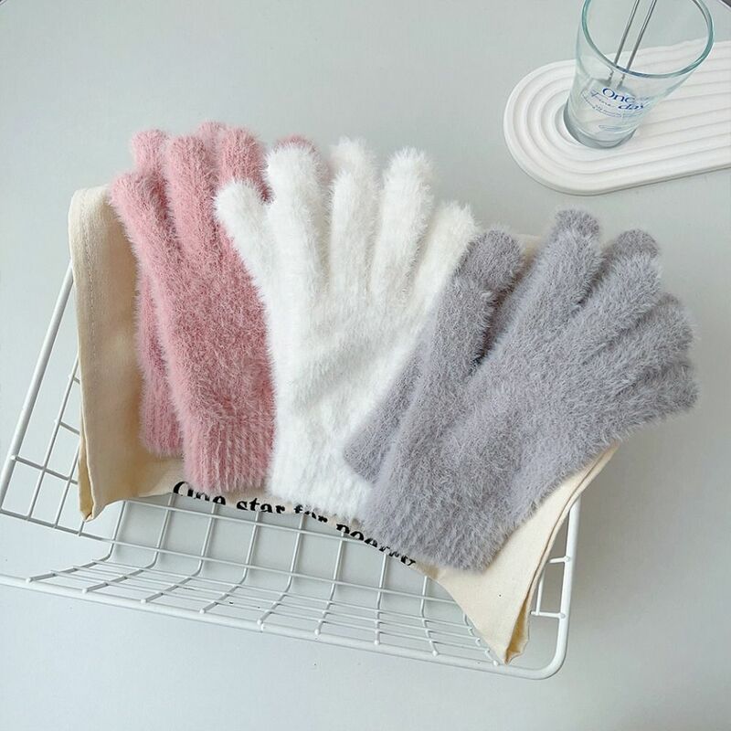 Плотные вязаные перчатки, модные теплые дышащие Нескользящие перчатки, термостойкие перчатки для сенсорных экранов для мужчин и женщин