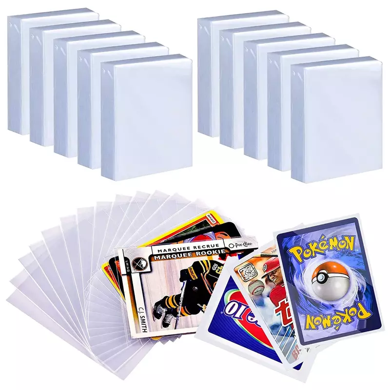 Penny Perfect Fit PKM Card Sleeves, Protector de tarjetas comerciales, carga superior, Protector de béisbol, fútbol y baloncesto, 64x89mm