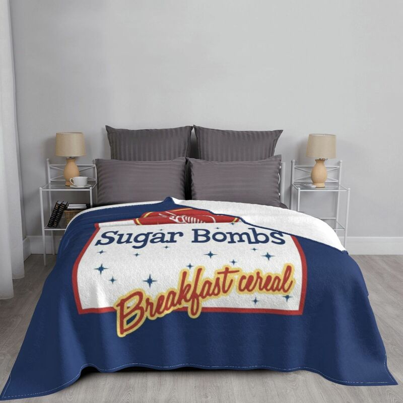Couverture moelleuse avec logo Sugar Bombs, couvertures Shaggy, plaid doux, canapés à la mode, complet, grand, mercredi