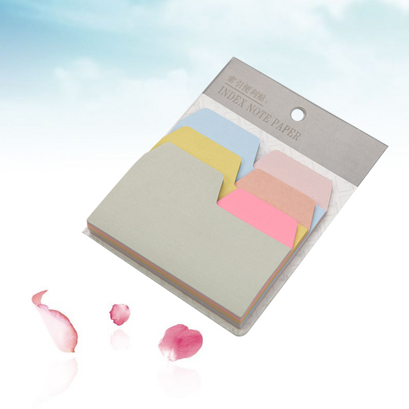 Self- Note 6 Color Memo Stickers Adhesive Tabs Messages Paper Notepad Office Stationery for School Office Home