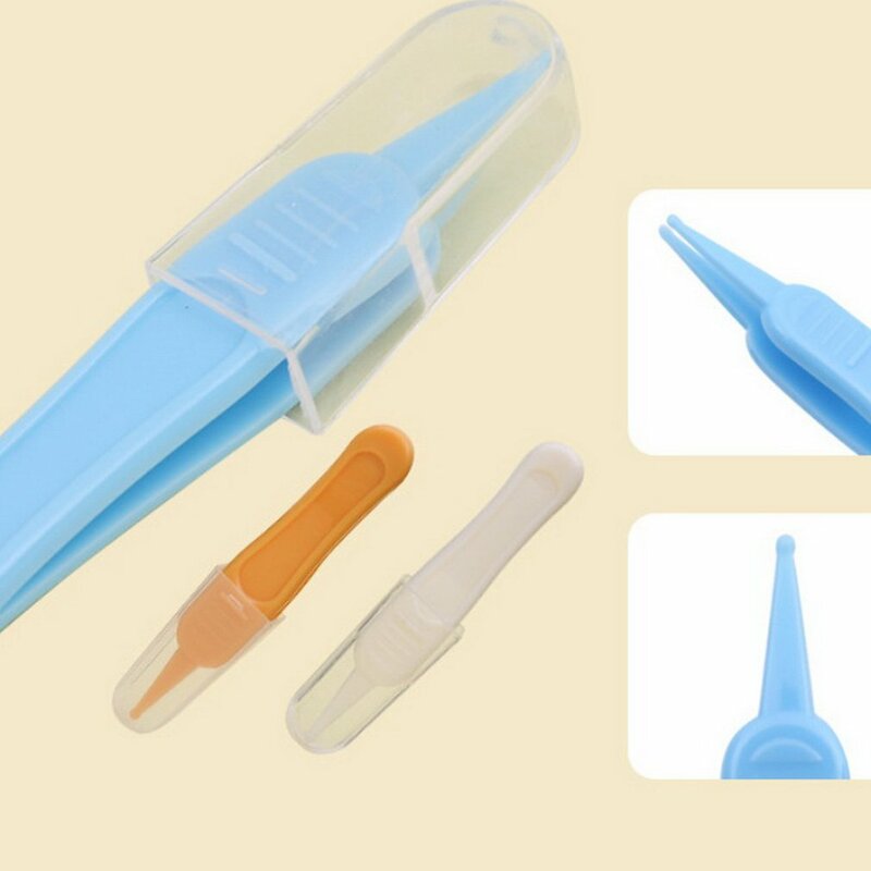 1Pcs ABS Plastic Nose Navel Cleaning Baby Safety Care Round Head Clamp Infant Tweezers Nasal Cleaner Baby Care Set