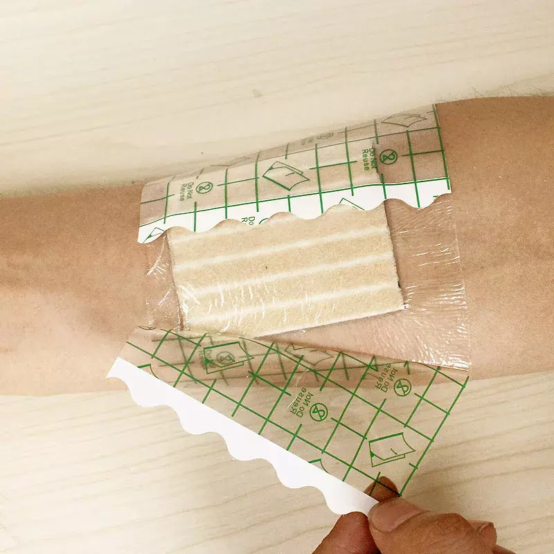 10 Stuks 10X10Cm Waterdichte Stretch Zelfklevende Bandage Beschermende Transparante Film Wegwerp Cover Dressing Tape Voor Douche