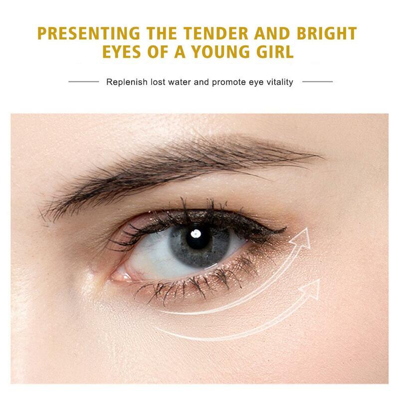 Damen Hautpflege produkte 24k goldene Augen maske Augen feuchtigkeit spendende straffende Pflege Augen maske entfernen Kreise Anti-Falten dunkel sk n8z6
