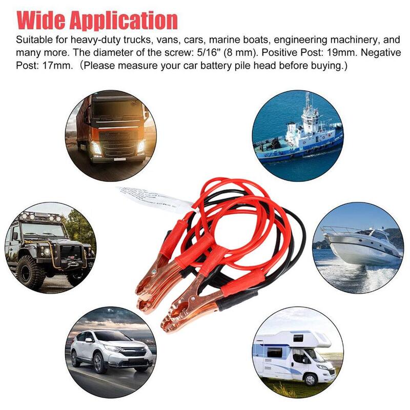 1 Set 1.8M Car Battery With Fire Line Crocodile Clip Battery Cable Emergency Kit Universal 500A Car Battery Clamp Anti-Leakage