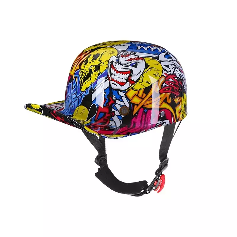 男性と女性のためのビンテージスタイルのオートバイのヘルメット,ハーフフェイスの野球帽,オートバイの帽子,4シーズン,新しい2022
