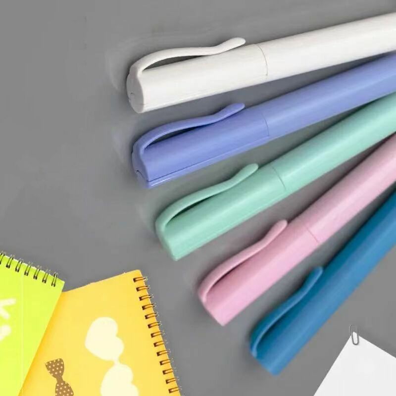 Pen Shape Folding Scissors, Papelaria Criativa, DIY Escola e Material de Escritório, Ferramenta De Arte De Corte De Papel