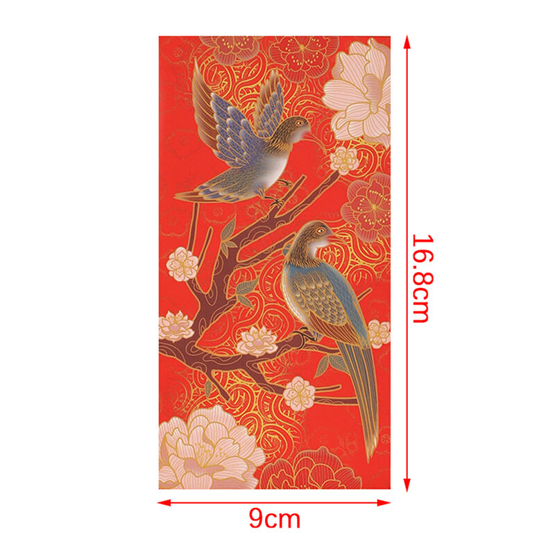 Hongbao-중국식 빨간 봉투 6 팩, 행운의 돈 선물 봉투, 새해 축복, 2023 년 토끼 빨간 패킷