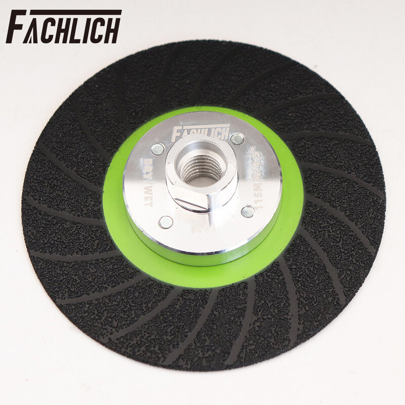 FACHLICH 1pc Dia115mm M14 Diamond Cutting Grinding Saw Blade Tile Marble Concrete Granite Double Sided Vacuum Brazed Turbo Disc