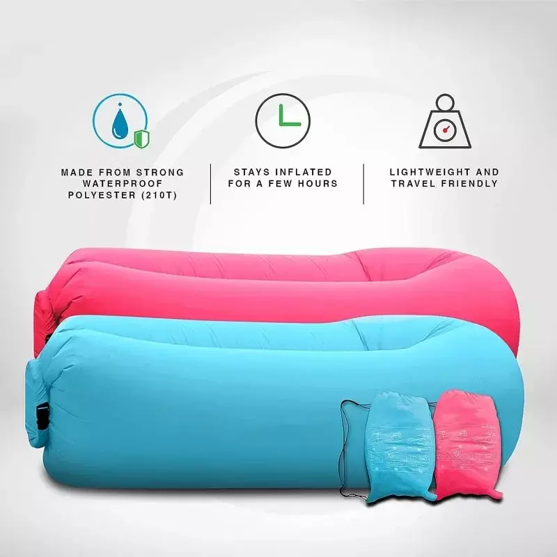 Inflatable Lounger - Best Air Lounger Sofa for Camping, Hiking - Ideal Inflatable Couch for Pool- Perfect Inflatable Beach Chair