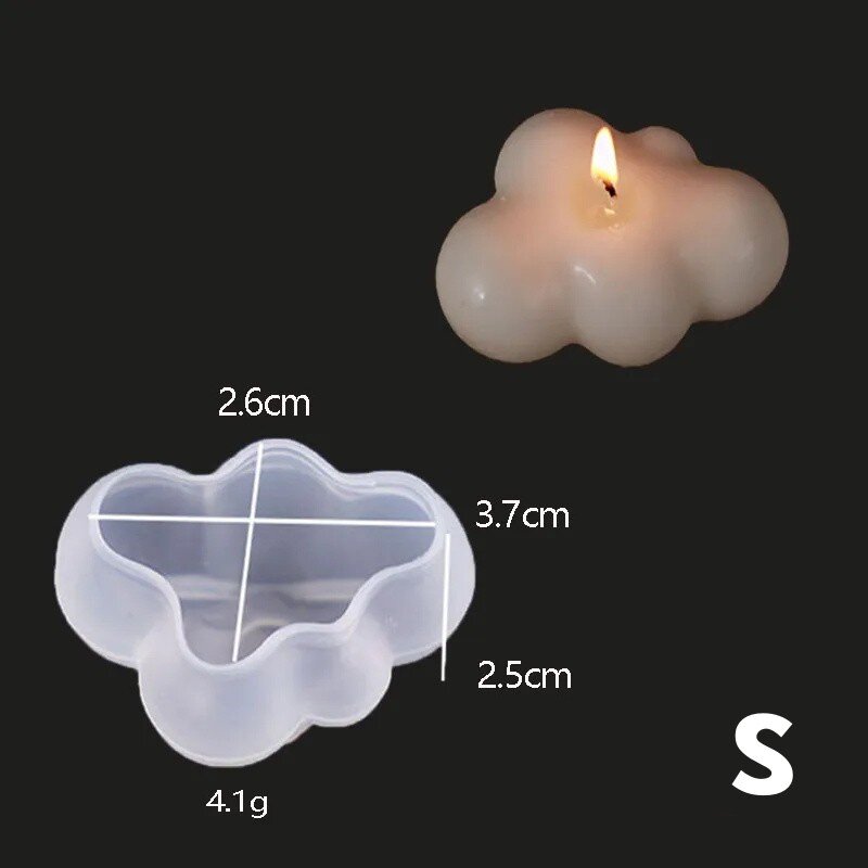 Силиконовые формы в форме свечи в форме облаков, устройство для изготовления планшетов, форма «сделай сам», кубик льда, конфет, инструмент для выпечки, домашний декор