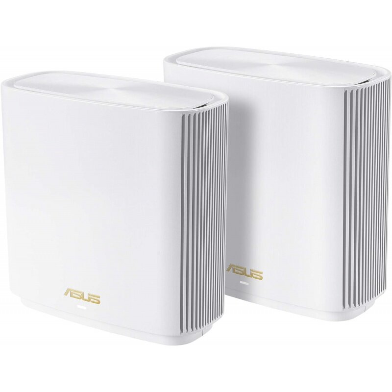 Трехдиапазонная сетчатая Wi-Fi система ASUS ZenWiFi AX6600 (XT8 2PK), покрытие всего дома до 5500 кв. футов и 6 комнат, AiMesh, включает в себя