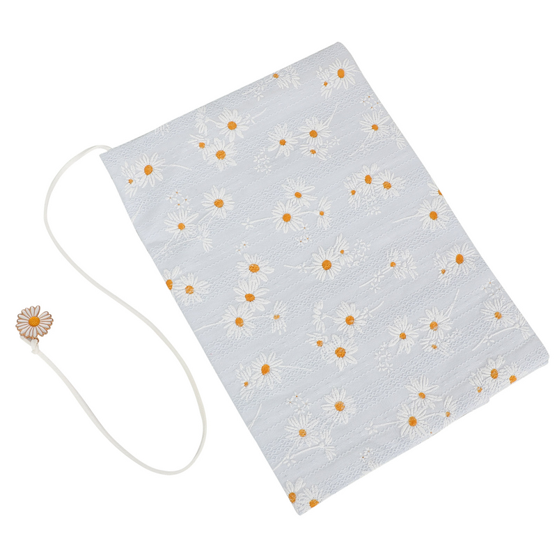 Foldable Livro Decoração Sleeve Protector, capa dura, pano macio, padrão flor, A5