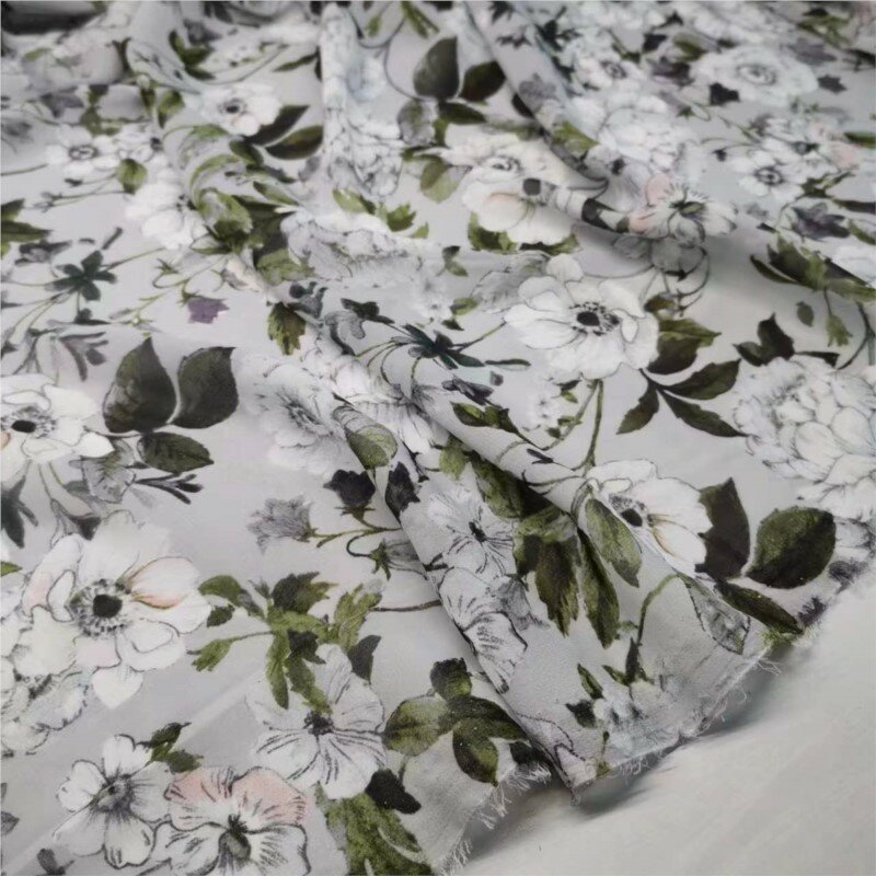 Printed Elegant Chiffon Fabric Diy Hand-Made Sewing Polyester Fashion