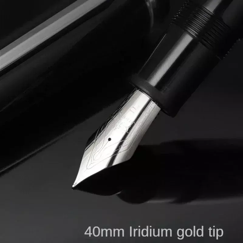 JinHao X159 akrylowy czarny pióro wieczne metalowy klips przedłużane cienkiej stalówki do pisania 0.5mm przybory szkolne długopisy stacjonarne