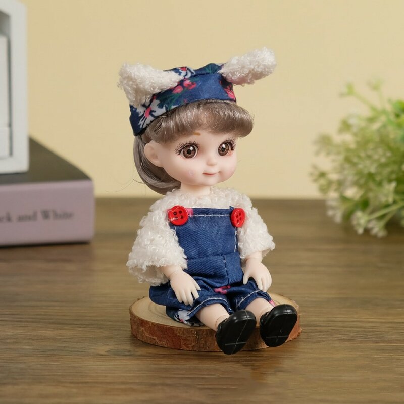 17cm Super Cute Little Princess Costume  13 Joints Doll Play House Girl Toy Gift